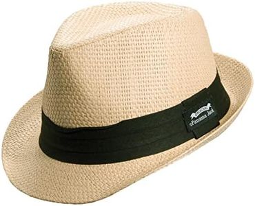 Panama Jack Straw Fedora Hat - Solid Ribbon Black Band