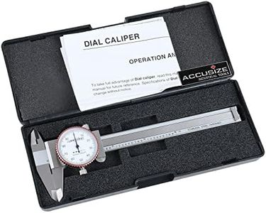 Accusize Industrial Tools 0-4 inch by 0.001 inch Precision Dial Caliper, Stainless Steel, in Fitted Box, P920-S214