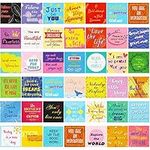 Outus 160 Pieces Inspirational Quote Cards Motivational Quote Cards Kindness Encouragement Cards Deck Business Card Size for People, 40 Styles, 3 x 3 Inch