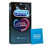 Durex Air Condoms for Men - 10 Count (Pack of 2) |Suitable for use with lubes & toys & Durex Mutual Climax Condoms for Men & Women - 10 Count