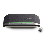 Poly Sync 20+ Bluetooth Speakerphone w/USB-A UC Bluetooth Adapter (Plantronics) - Personal Portable Speakerphone - Noise & Echo Reduction - Connect Wirelessly to PC/Mac/Cell Phone - Teams Certified