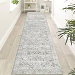 Homcomodar Distressed Hallway Rug Extra Long 60x300cm Non Slip Runner Rug for Entryway Vintage Floor Carpet Runner Boho Area Runner Rug for Laundry Besides