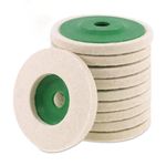 Wool Polishing Wheel Disc, 10PCS Polishing Wheels, 4 Inch Wear-resistant Buffing Wheel, Polishing Pads for Angle Grinder, Felt Wool Disc for Angle Grinder Green