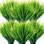 Ysleen 40 Bundles Artificial Grasses Outdoor UV Resistant Fake Plants No Fade Faux Grass Plastic Wheat Grass Greenery Shrubs Garden Porch Window Box Decorating Craft