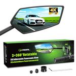 RBRL Bike Mirror, 360 ° Adjustable Safety Rearview Bicycle Mirror, High-definition Wide-angle Large Handlebar Rear View Mirrors, Suitable for Ebike Mountain Road bikes(Right)