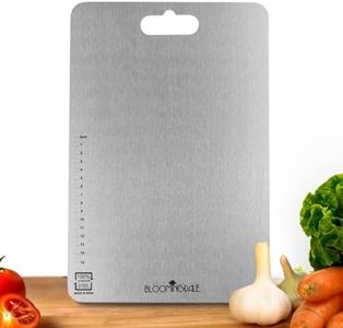Bloomingdale Steel Chopping Board Heavy Duty Non Slip Chopping Board for Kitchen use, Steel Cutting Board for Vegetable, Fruits Stainless Steel Cutting Board Large (23cm X 22cm)