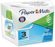 Paper Mate Liquid Paper Correction Fluid, Fast Dry & Smooth Coverage, White, Pack of 3