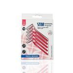 STIM Interdental Angular Brush For Narrow Gaps|Implants & Crowns|Deep Cleaning Between Teeth|Dentist Recommended|Made In India|Red|10 Counts|Pack Of 1|Manual|Adults