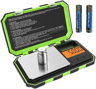 BONDIBUY Bascula Alta Precisión 200g / 0.01g, Mini Balanza Multifuncional, Balanza Precision, Función Tara, Cocina, Joyería, Bascula de Precision, Escala de Bolsillo (PLASTICO, VERDE Y NEGRO)