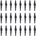 Erewa Pack of 24 Black Screw-in Archery Field Points Arrow for Target Practice Shooting,100 Grain Each