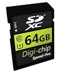 Digi Chip 64GB SDXC Class 10 Memory Card For Canon Powershot SX740 HS, Canon Powershot SX70 HS and Canon EOS R Digital Cameras and SLR