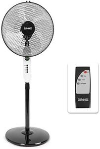Duronic Pedestal Fan FN65 Stand Fan Floor Standing Fan 16 Inch Cooling Fan 5 Blade Oscillating Air Cooler Summer Fan Height Adjustable With remote