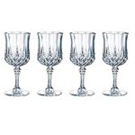 VENTUOS Long Champ Diamax Wine Glasses (Set of 4), 250Ml, Clear