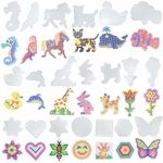 20PCS 5mm Fuse Bead Board Craft Kit for Kids - 20pcs Different Shapes Patterns, Fuse Beads Pegboards is Suitable for Children's DIY Crafts, Includes Seahorses, Parrots, Horses and More