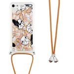 Necklace Phone Case for iPhone 6S Plus/iPhone 6 Plus,iPhone 6S Plus Cover,Glitter Bling Flowing Liquid Shiny 3D Moving Quicksand Cover with Necklace Cord Strap for iPhone 6S Plus,YBGS Dog