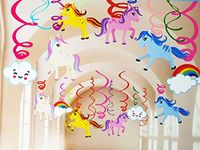 Atpata Funky Unicorn Theme Birthday Party Balloons, Decorations and Party Supplies (Multicolor Unicorn Dangler)