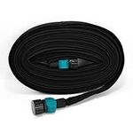 2WAYZ Soaker Hose 50ft - Efficient Permeation, Water-Saving, Drip Irrigation Hose - Durable Black Soaker Hose for Foundation Watering - Easy Installation & Even Watering Distribution - Brass & Rubber