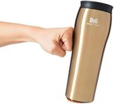 Mighty Mug | The Untippable Mug | Grips When Hit, Lifts for Sips | Insulated Stainless Steel Tumbler | Cupholder Friendly | Gifts for Women Men All | Leakproof | 6 Hour Hot / 24 Cold | 16oz | Gold