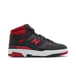 New Balance Men's 650 Sneakers, Black/Red/White, 8.5 UK