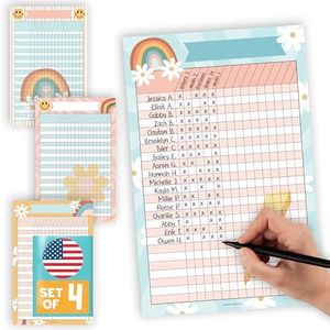 4 Retro Data Charts Classroom Incentive Chart for Classroom - Homework Chart for Classroom Reward Chart, Attendance Chart for Classroom Charts, Reward Chart for Kids Behavior Chart for Classroom