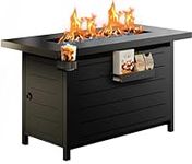 Ciays 43″ Fire Pit Table with Glass