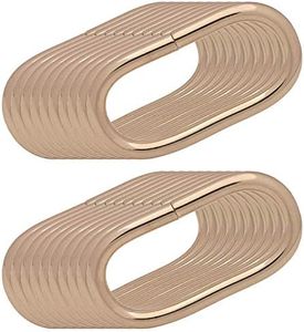 BIKICOCO 1-1/2'' Metal Oval Ring Buckle Loops Non Welded for Leather Purse Bags Handbag Straps, Light Gold - Pack of 20