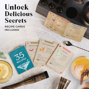 Bare Barrel 14-Piece Cocktail Shaker Set – Bartender Kit with Accessories