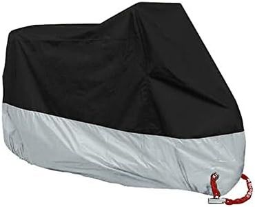 Costcom L-XXXL Motorcycle Cover Motorbike Cruiser Scooter Motor Bike Waterproof Storage Oxford Fabric with Lock Holes & Windproof Buckles (XXL 245cm(L) x 105cm(W) x 125cm(H))
