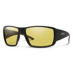 SMITH Guide’s Choice Sunglasses – Performance Sports Active Sunglasses for Biking, Running, Fishing & More – For Men & Women – Matte Black + Low Light Yellow ChromaPop Glass Polarized Lenses