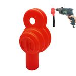 EZ SPARES Drill Dust Collector for Vacuum Cleaner,Drilling Holes Without Dust Messes,Rubber Will Adsorb on Any Wall,Fit Universal 32mm/35mm/38mm Vacuum Attachment,Light,Portable,Washable(Red)