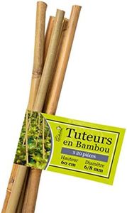 La Cordeline Set di 20 tutor in bambù LTB60-20, naturale