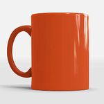 V Kraft "Ceramic Full Color Coffee Mug | Glossy Mug |Plain Ceramic Mug for Everyone for Birthday Anniversary and Any Other Special Occasion| Coffee Mug & Tea Cup | 330 ml (Orange Pack of 1)