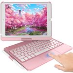 KBCASE for iPad 9th Generation Case with Keyboard 360° Rotatable Keyboard Case for iPad 9th/ 8th/ 7th Generation 10.2" 2021, Cover Wireless Bluetooth Keyboard Case with 7 Backlit,UK Layout