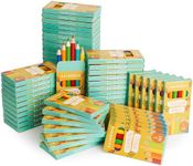 THE TWIDDLERS 120 Boxes of Mini Colouring Pencils - 6 Pencils Per Box, 720 Total - Easy Grip Round Barrel, 9cm Length, Multipack Bulk Party Bag Fillers for Kids Birthdays, Classroom Prizes