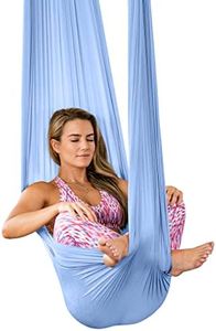 PINC Active Silk Aerial Yoga Swing & Hammock Kit for Improved Yoga Inversions, Flexibility & Core Strength - Blue