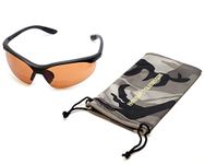 Calabria Rhino R91348 Bifocal Reading Safety Glasses Reader +2.50 Copper Orange Wrap Around Eye Protection/Camouflage Pouch