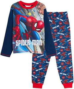 Marvel Ensemble de pyjama Spiderman Avengers avec t-shirt et pantalon de détente pour Fille 4-5 ans Bleu Marine