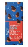 Daarzel Keto Snacks High Protein Dark Almond Chocolate coated with 65% Dark Chocolate keto friendly Sugar free All Natural, Lactose free, Sweetened with Stevia, Low carb, Maltitol free, 50 gm