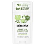 Schmidt's Natural Origin Deodorant, 48 Hour Protection, Bergamot & Lime, Deodorant for Men and Women, 75g