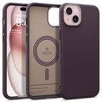 CASEOLOGY by Spigen Nano Pop Mag Back Cover Case Compatible with iPhone 15 Plus Case (TPU and Polycarbonate | Burgundy Bean)