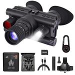 SKIOVEMI Head Mounted Night Vision Goggles/Binoculars for Adults, 4K Digital Infrared Military Tactical Grade Thermal Night Vision Goggles Scope with 32G Memory Card for Camping