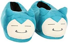 Ground Up Pokémon Adult Slippers, Officially Licensed Video Game Plush Footwear with Embroidered Details, Snorlax, Small-Medium