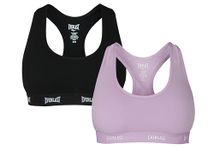 Everlast Womens Casual Sports Bra, COM C: Purple, Black, Medium US