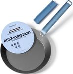 StackBear Carbon Steel Frying Pan 10 Inch, Nitrided Carbon Steel Skillet, Preseasoned Rust Resistant Cooking Pan, Induction & Oven Safe Professional Cookware