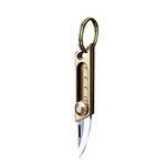 NHDT SW905 Mini Brass Alloy Package Opener Knife, EDC Tiny 1.8 Inchs Hang on a Keychain, Ultralight 0.53oz Portable Knife