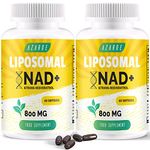 Liposomal NAD+ & Trans-Resveratrol 800mg Softgels, High Absorption, Actual NAD+ Supplement for Cellular Repair, 60 Softgels (60 Count (Pack of 2))