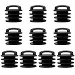 10pcs Kayak Scupper Plug Kit, Silicone Kayak Drain Plug with Handle Universal Kayak Plugs for Sit on Top Boat Scupper Plugs for Kayak Canoe (Black)