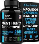 Nitric Oxide Supplements for Men - Black Maca Root, L-Arginine, Tongkat Ali Longjack, Ginseng, Tribulus Terrestris, Muira Puama - Mens Supplement, Male Health, Stamina Booster - 60 capsules