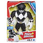 Power Rangers Playskool Heroes Mega Mighties Power Rangers Mighty Morphin Power Rangers Black Ranger 10-Inch Figure,Collectible Toys,Kids Ages 3&Up