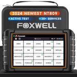 FOXWELL All System Diagnostic Scanner with 28 Service Reset NT809, ABS Bleeding Scan Tool with Oil Reset/EPB/SAS/TPMS/Throttle Body Relearn, Car Diagnostic Tool Airbag Transmission Engine